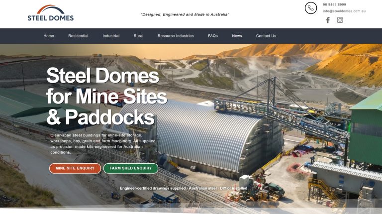 steel domes website