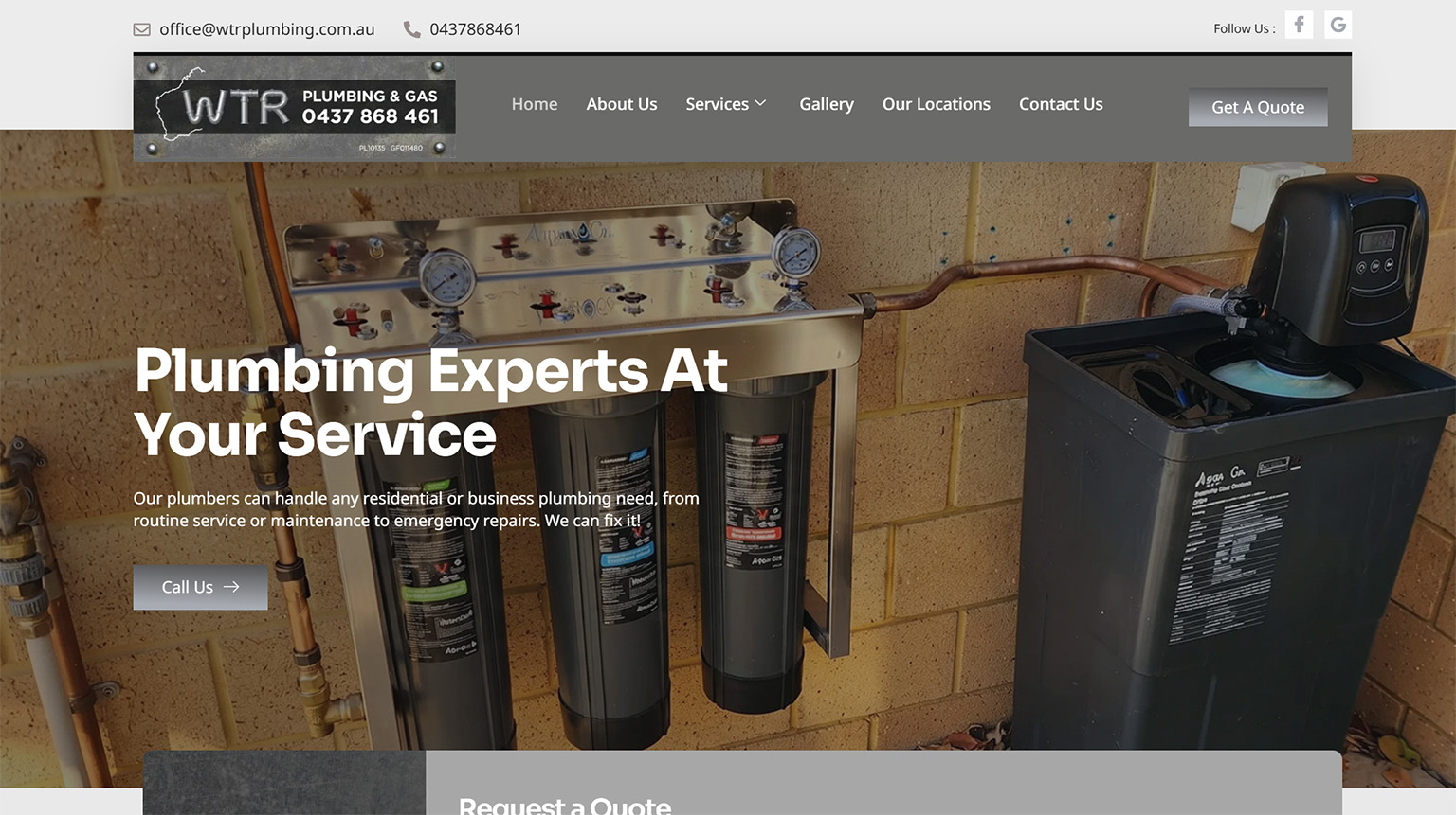 wtr plumbing old site layout